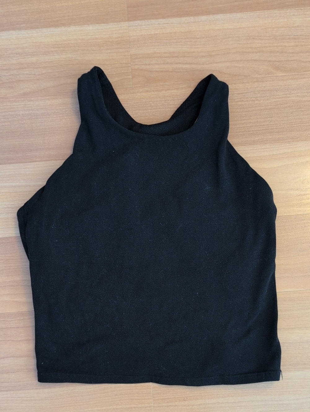 Athleta Girl Black High Neck Racerback Crop Tank Top Size XL